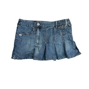 Billabong mini denim pleated skirt 9